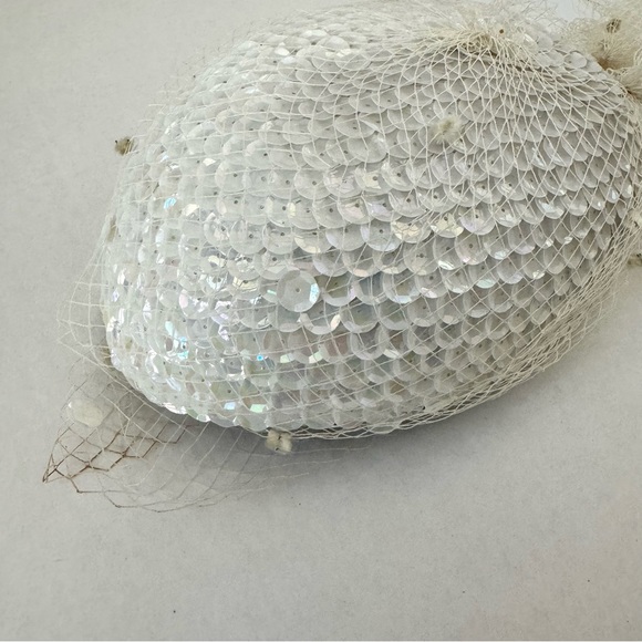Whittaker & Javits Veil Tulle Sequin VINTAGE Hat B#27 - Picture 5 of 12